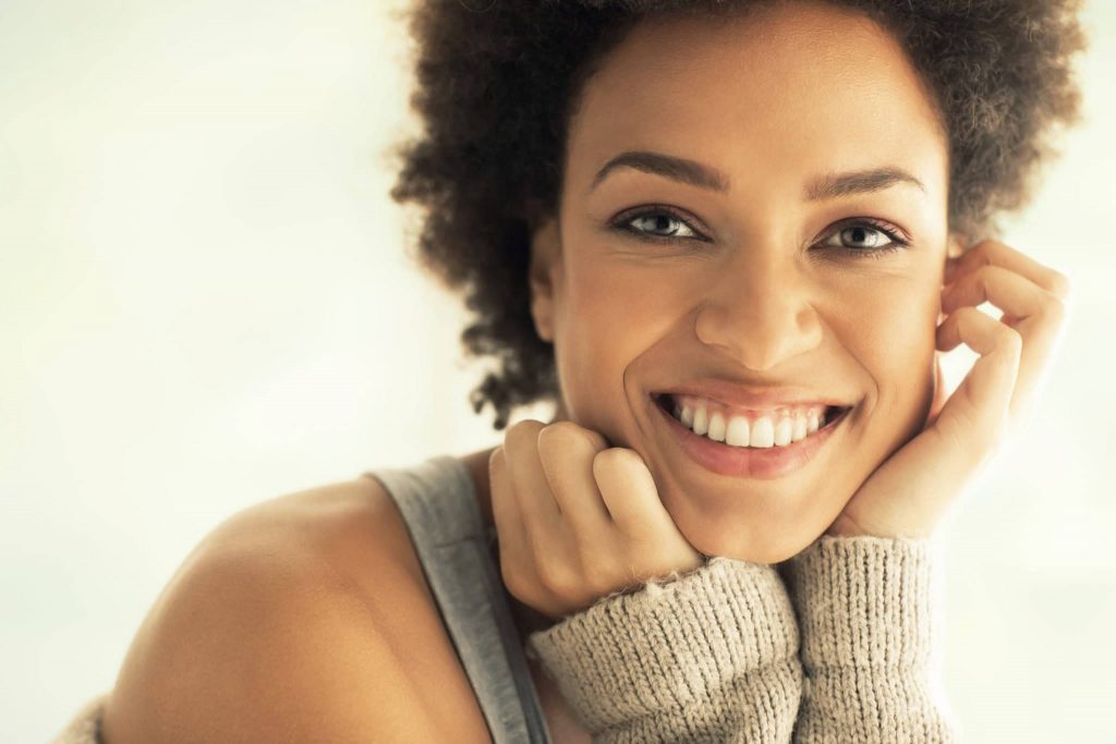 Woman smiling